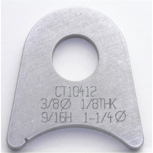 Flat Tabs, 3/8" Hole, Qty 20 9/16" HT, 1-1/4" Tube Radius Meziere / CT10412B