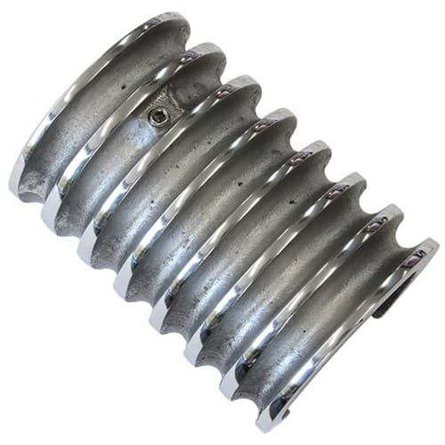Slip on Finned Coil Cover Polished Finned Obrien - Eccs