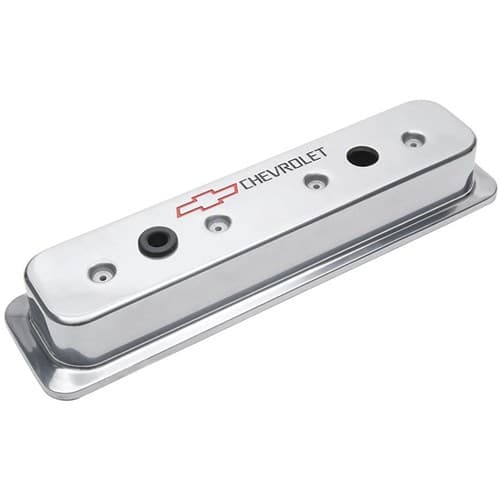 Cast Valve Covers, SBC Tall 87-ON Centre Bolt, Polished Proform - 141-130