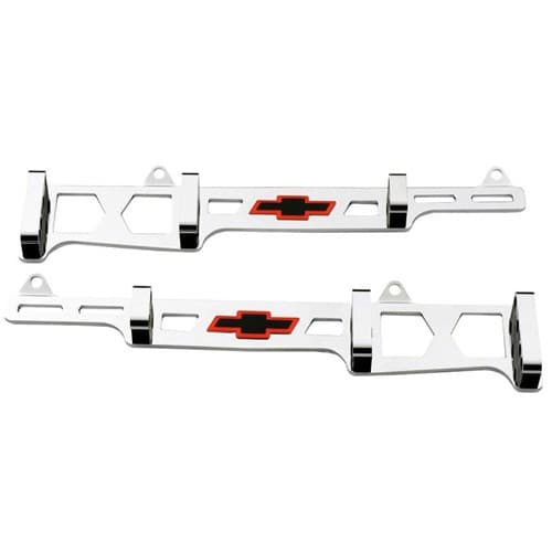 BBC Spark Wire Hold Brackets Chrome Chevy Pair Proform - 141-639