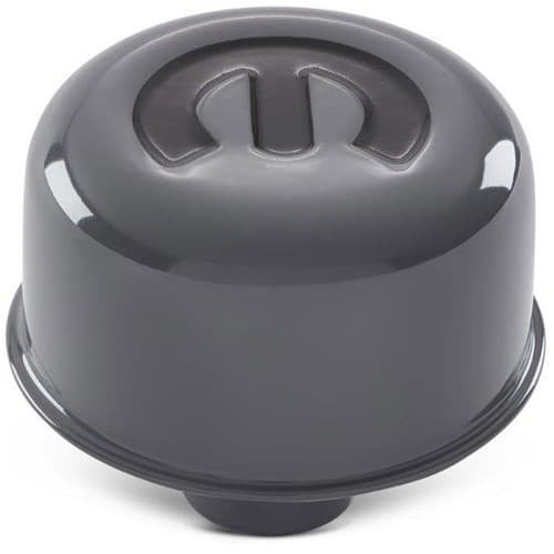 Mopar Stamped Steel Push in 3" Breather Cap Grey & Recessed Proform - 440-884