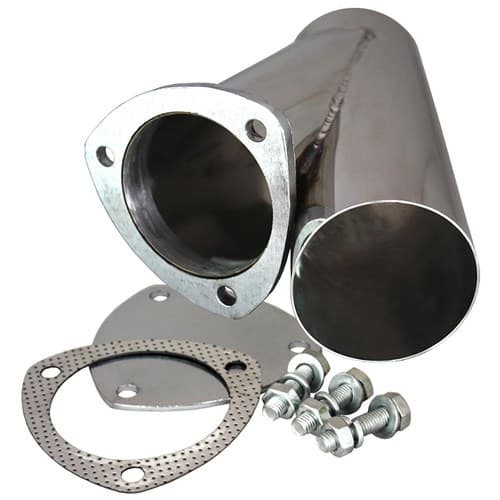 3.50 S/Steel Exhaust Cutout Y-Branch & Flange Only QTP - 10350