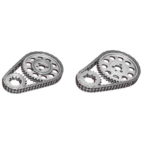 SB Chev 262 350 400 DR Timing Chain Set Line Bore .005" Nitr SBC Rollmaster - CS1050LB5