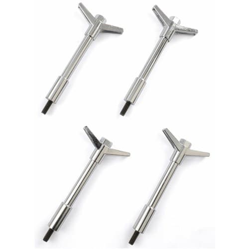 Chrome Steel Deluxe Wing Nut 4 Pieces, 4 High RPC - R1006