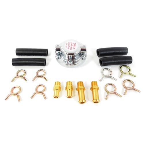 Chrome Steel Fuel Pressure Reg Inc Hardware, 5/16& 3/8ADAPT RPC - R5857