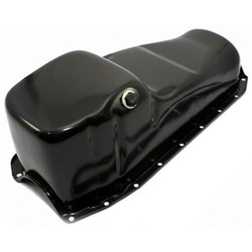Steel Oil Pan SBC Black *Notes* Aus Pass Side Dipstick RPC - R7108P