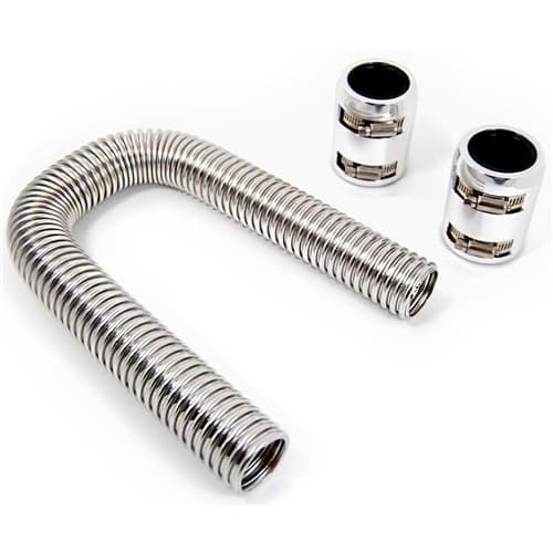 S/Less Steel Radiator Hose Kit Chrome 36 in Length *Notes* RPC - R7308