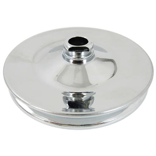 Power Steering Pulley, SBC BBC Chrome Steel, 5/8 Keyway Shaft RPC - R8948