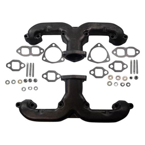 Rams Horn Exhaust Manifolds SBC, Raw Cast Iron, Pair RPC - R900
