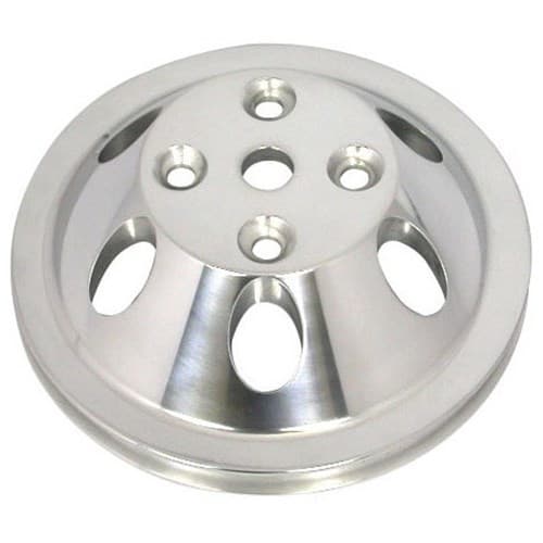 Water Pump Pulleys SBC Single Long Water Pump Polish Alum RPC - R9482POL
