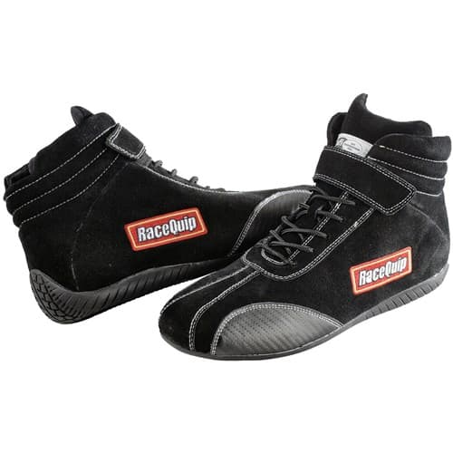 Euro Carbon-L SFI-5 Race Shoes Black, SFI3.3/5, Us Size 10 RaceQuip / 30500100RQP