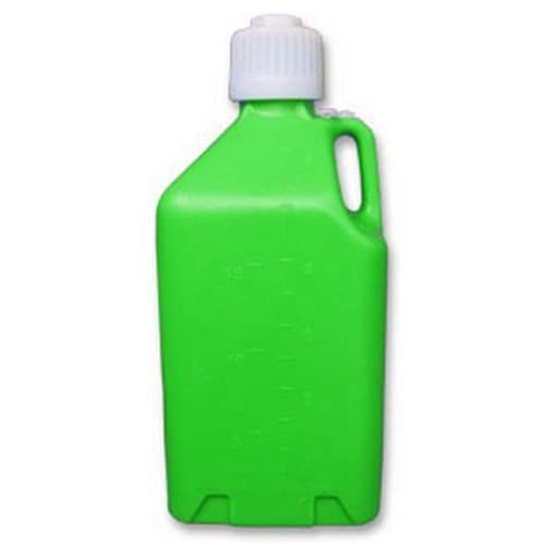 5 GAL/18.9L Utility Jug Square Glow Green 9.5" x 9.5" x 21" Scribner - 2000GG