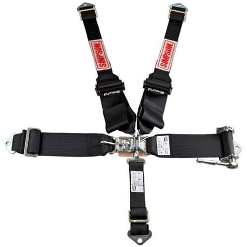 Ratchet Latch Belts - Black - 16.1 Harness - 5 Point Simpson SB51204-16.1