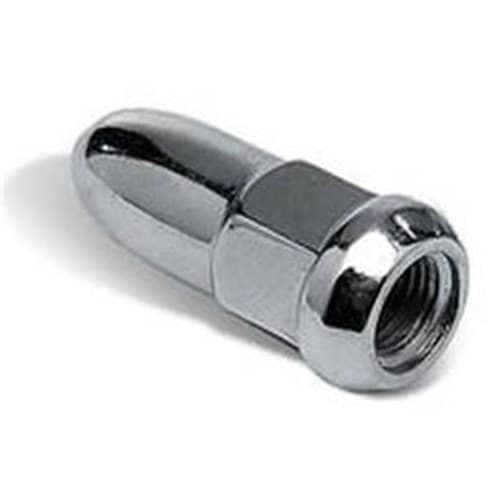 Chrome Bullet Wheel Nut (Each) 12x1.50 Thread 1.75 Tall Topline - C1007B