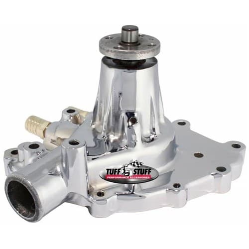 Ford Plat Chrome Water Pump 5.437" Hub Height / 5/8 Pilot Tuf Stuff - 1432AA