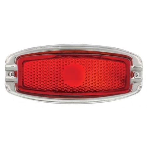 1941-48 Chev Taillight Polish S/S Bezel Red Lens RH Side Ea UPI - C4003R