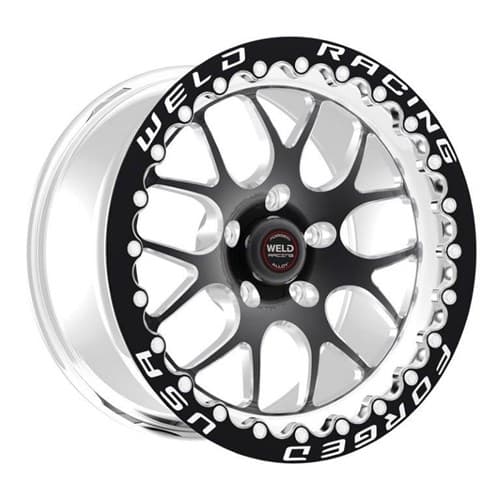 S77 Beadlock 15x9.33" 5X4.5BC 5.5"BS. BLK Center & Beadlock Weld / WE77MB509A55F