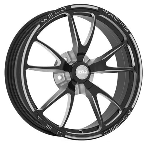 17x4.5" Full Throttle 2.25"B/S Black 1 Piece 5x4.75" Weld - 782B-1704274