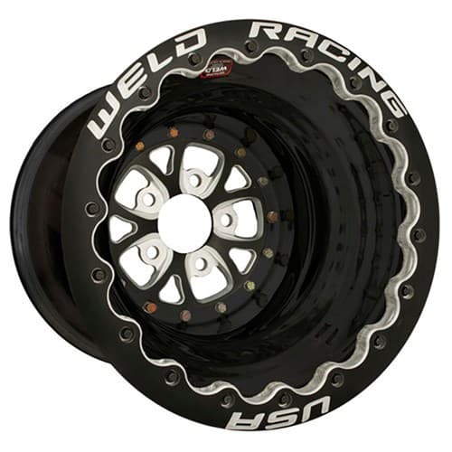Alumastar 16x16 5x5 BC 5"BS BLK Center Rim Ultralite Bead Weld - 788XB-616B420DB-Blklite