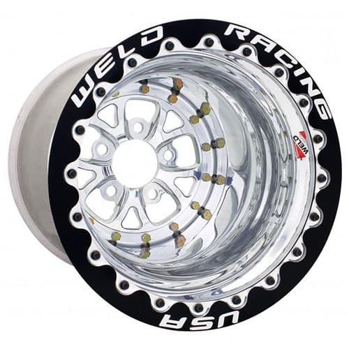 V-Series 15x12" Polish Centre 5x4.75", 3.0" BS, Black MT DBL Weld / 84P-512276MB