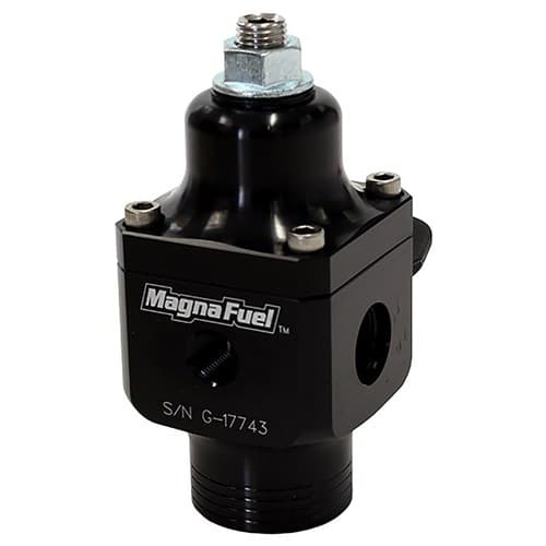 Black 2 Port Carb Fuel Reg -10 in, 2 X -6 Out, 4-12PSI Magnafuel / MP9633