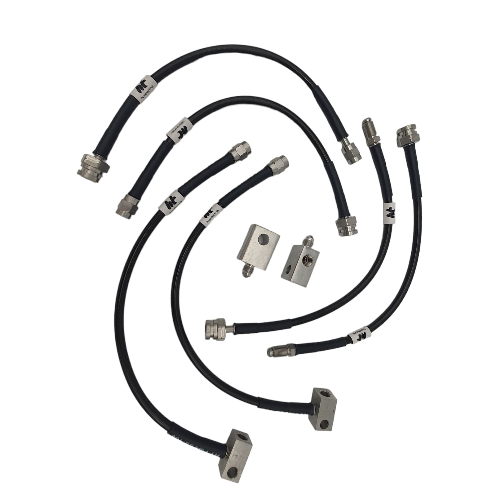 Nissan 370Z (09-19) Hosetechnik Braided Brake Hose Kit - Full car set of hoses includes all brackets and bolts