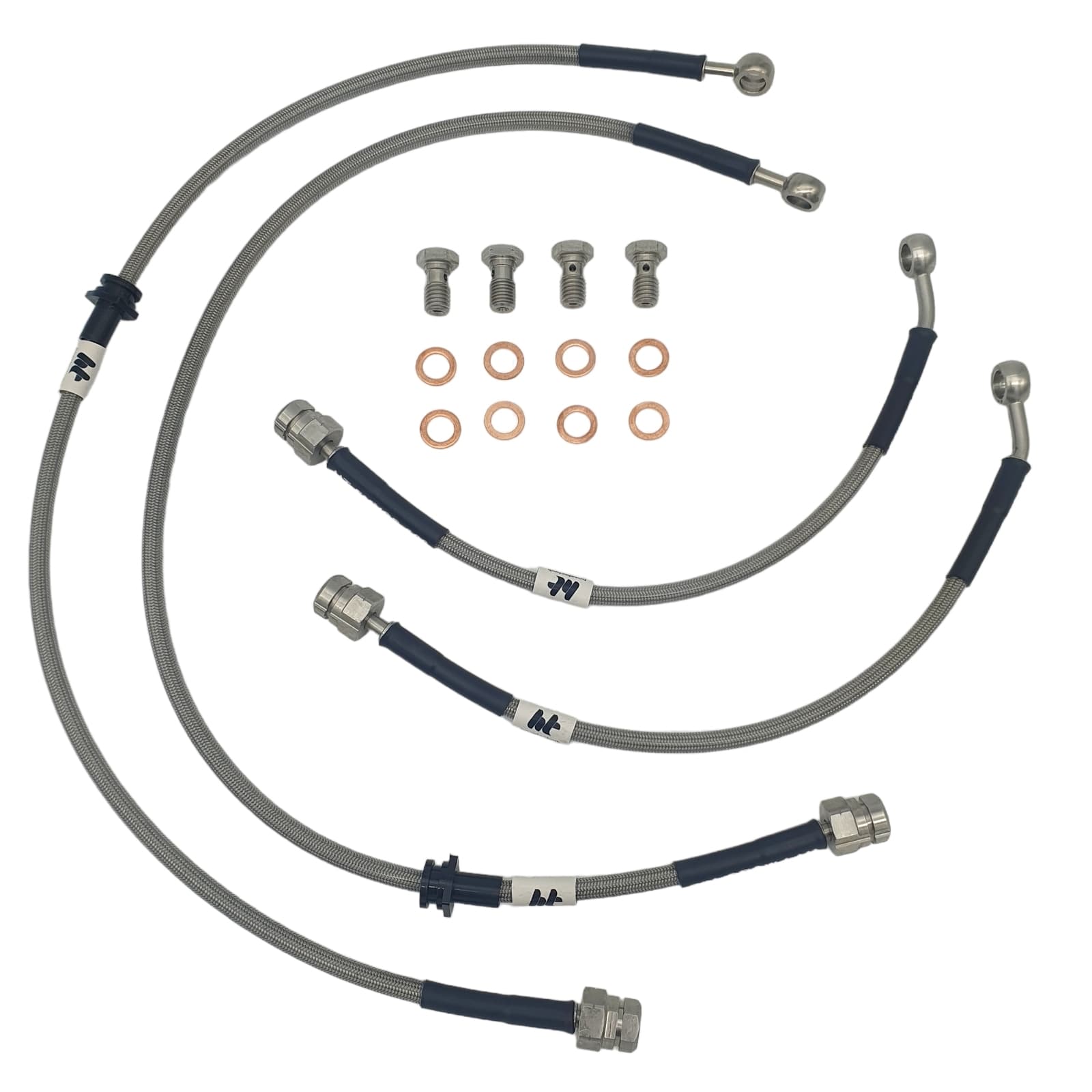 VW Golf Mk7 / Mk8 GTI Hosetechnik Braided Brake Hose Kit - Full car set of hoses includes all brackets and bolts