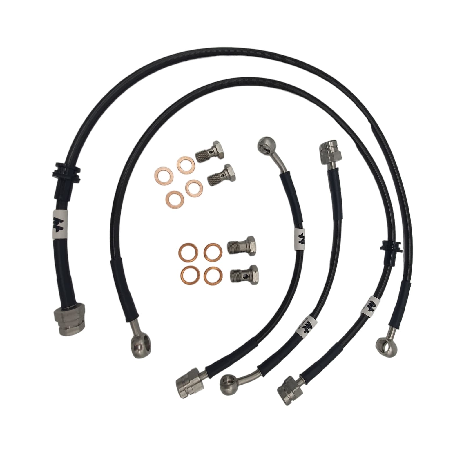 VW Golf Mk8 R Hosetechnik Braided Brake Hose Kit - Full car set of hoses includes all brackets and bolts
