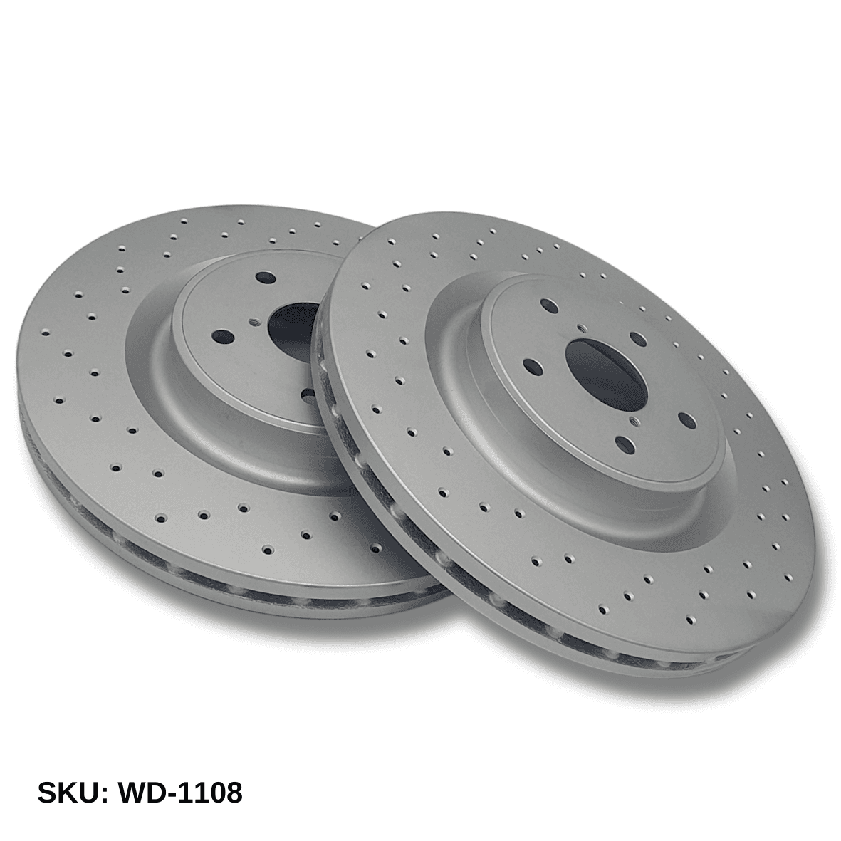 WinmaX WD Performance Sports Drilled Brake Discs Subaru WRX STI VA Yellow 6-pot Front - WinmaX Single Piece Brake Discs - PAIR