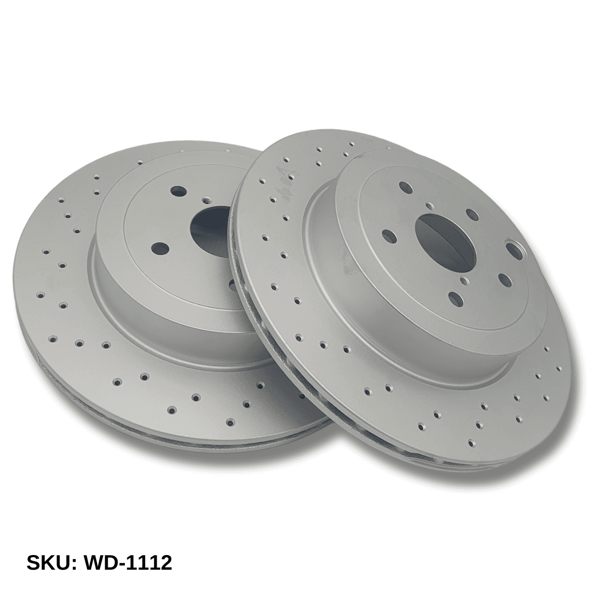 WinmaX WD Performance Sports Drilled Brake Discs Subaru WRX STI VA Yellow 4-pot Rear - WinmaX Single Piece Brake Discs - PAIR