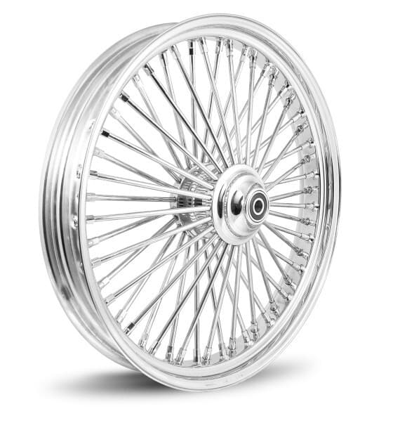 Attitude Inc Wheel, MaxSpoke, Chrome/Chrome, for Harley-Davidson 21X2.15 Single Disc 3/4 '', Axle, Each