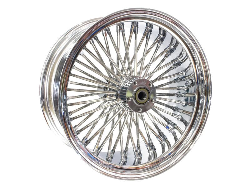 Attitude Inc Wheel, Rear, MaxSpoke, Chrome/Chrome, For Harley-Davidson , 18 in.X 5.5 in, 3/4'' Axle, 165mm Hub, Each