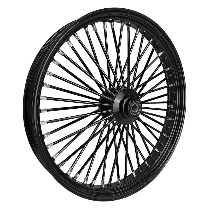 Attitude Inc Wheel, Front, MaxSpoke, Black/Black, For Harley-Davidson , 21 x 2.15 in, Dual Disc, 3/4 '', Axle, Each