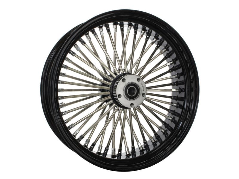 Attitude Inc Wheel, Rear, MaxSpoke, Black/Chrome Spoke, For Harley-Davidson , 18 x 5.5, 25mm Axle, Each