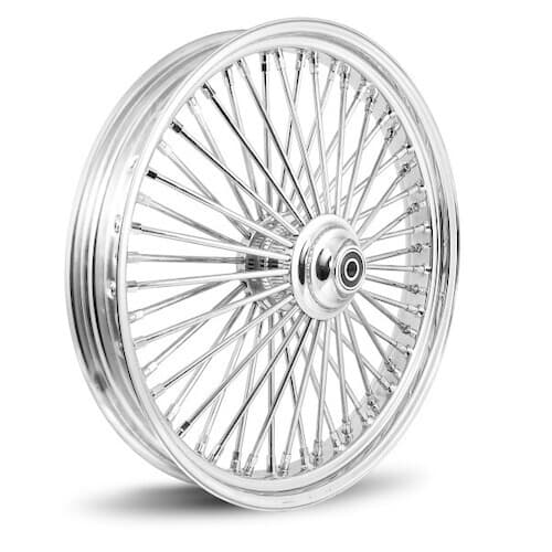 Attitude Inc Wheel, Front, MaxSpoke, Chrome/Chrome, For Harley-Davidson , 26 x 3.5 in, Single Disc, 25mm Axle, Each