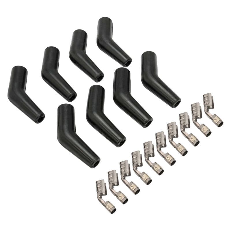 Proflow SuperMax 8mm spark plug lead kit, 135-degree boots, black insulation, suits performance ignition systems.