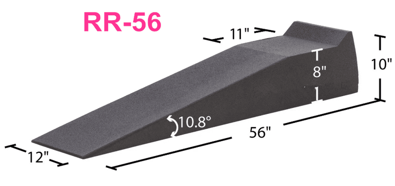 Proflow Pro Ramp, Trailer Ramps, 1-piece, 56in. Long 10.8 Degree, 8 in. Tall, Pair