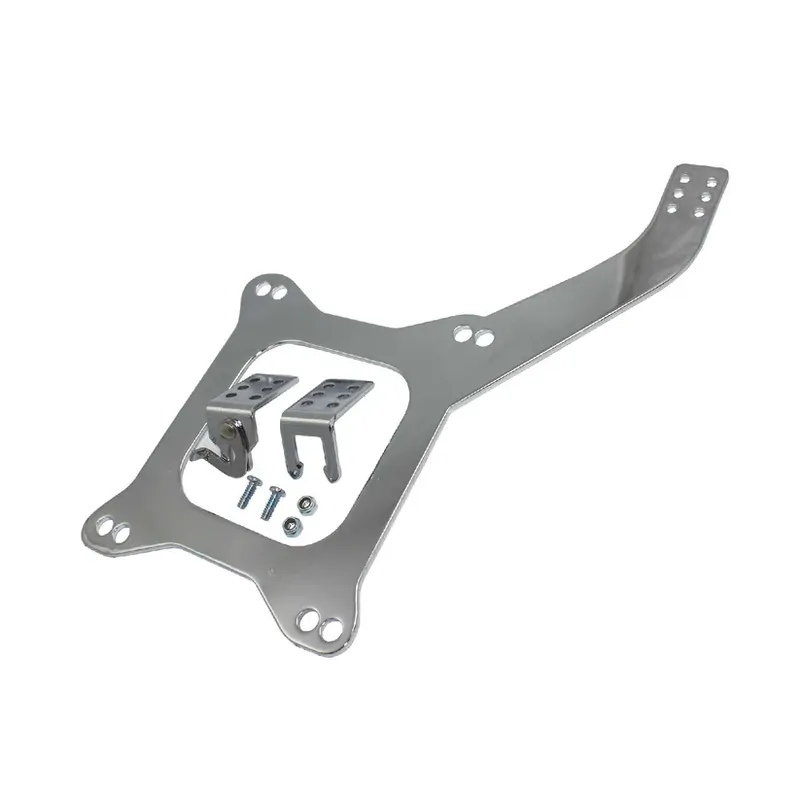 Proflow Throttle Cable Bracket, Steel, Chrome, Holley, Edelbrock, Carter, Each