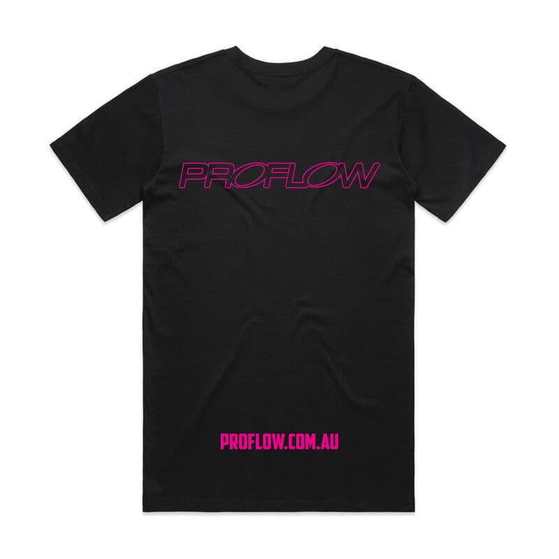 Proflow Pink Logo T-Shirt, Cotton, Men's Large, Each