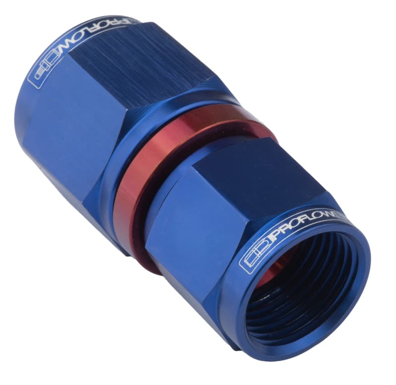Proflow Female Flare Union Swivel Hose End Straight -12AN To -16AN, Blue