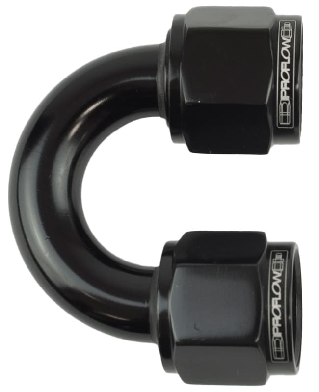Proflow 180 Degree Female To Female Union Swivel Hose End -12AN, Black