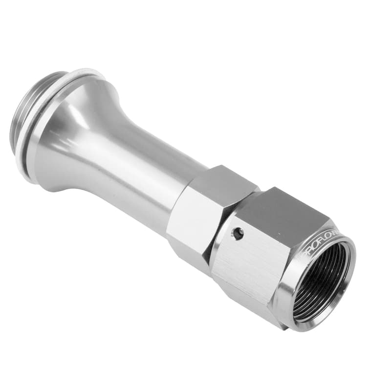 Proflow Carburettor Inlet Hose End Female -08AN To 7/8 x 20 For Holley 3in, Silver