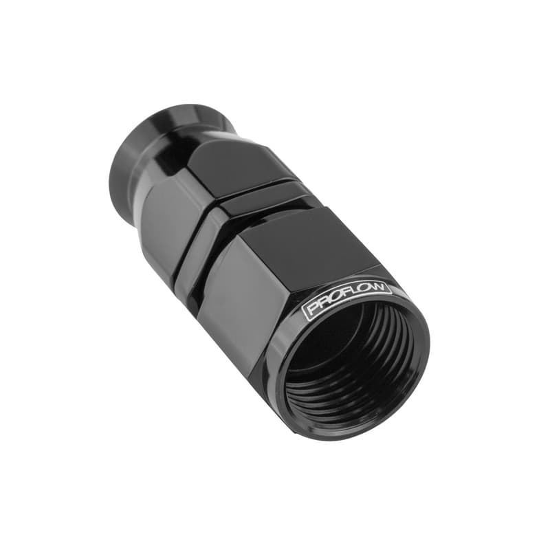 Proflow Aluminium Straight Hose End Hose End -03AN For PTFE Hose, Black