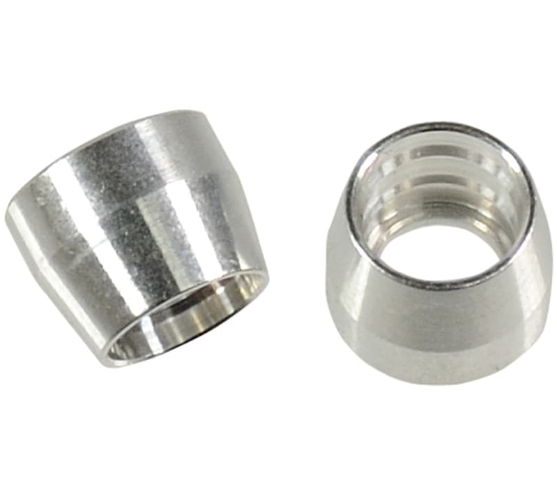 Proflow Aluminium Olive Insert Aluminium For -08AN PTFE Line (Qty 5)