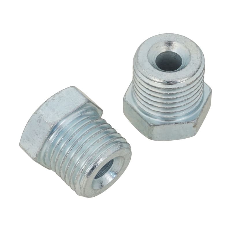 Proflow Brake Hard Line Tube Nut, 9/16''-18 Steel, for 3/16'' Pipe, Qty 2