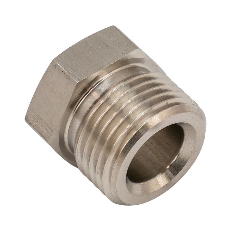 Proflow Stainless Steel Hard Line Tube Nut, 11/16"-18 to 3/8" Pipe, Each