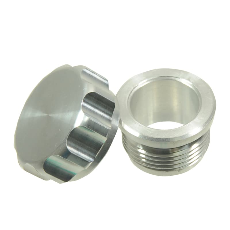 Proflow Hose End, Weld On Male Bung & Female Cap Assembly Aluminium 2in, Natural