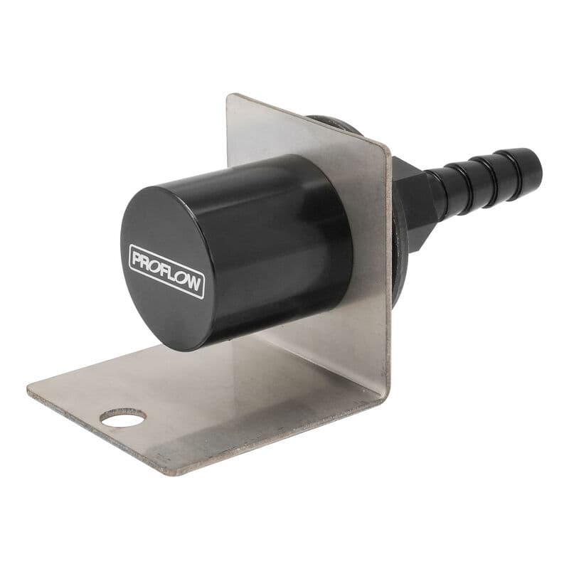 Proflow Roll Over Valve Remote Mount, Connects To Hose With 8mm, 5/16 Barb, Black