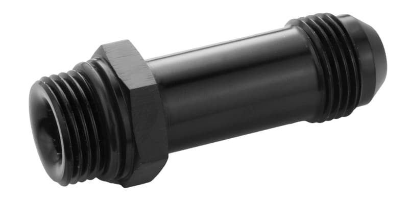 Proflow Quick Release Fuel Fitting Holley Inlet Feed -08AN Male To -08AN Male 2in, Black
