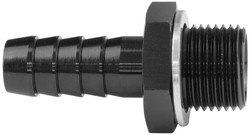 Proflow Fitting Adaptor Male M12 x 1.50mm To 8mm Barb, Black